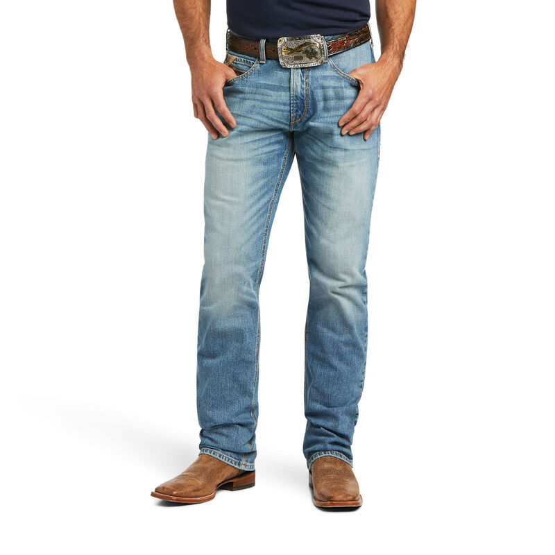 Ariat Jeans Herren - M4 Relaxed Stretch Abel Stackable Straight Leg Blau ( GNEMZ-4561 )